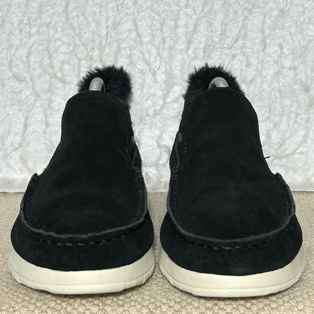 Sperry Womens Black Moc-Sider Suede SlipOn Fleece-Lined Mocassin Shoes SZ 7.5 M - Picture 3 of 11